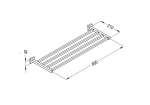 Thanh vắt khăn đơn loại 4 tầng RAK24010