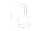 Máy hút mùi đảo đèn ELICA EDITH ROCK/F/50 PRF0098361A	