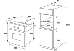 Lò nướng kế hợp hấp âm tủ Hafele 65L HO-T60B