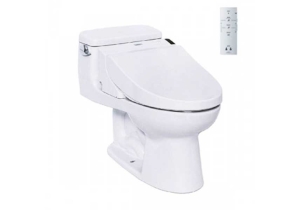 Bàn cầu một khối kèm nắp rửa điện tử TOTO WASHLET MS864W6