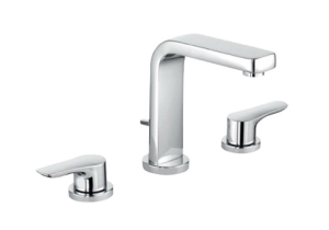 Vòi chậu nóng lạnh 3 lỗ Kludi Pure & Solid 343940575