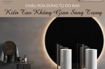 CHẬU RỬA ĐỨNG TỰ DO RAK – TÔN VINH SỰ TINH TẾ VÀ SANG TRỌNG CHO KHÔNG GIAN PHÒNG TẮM